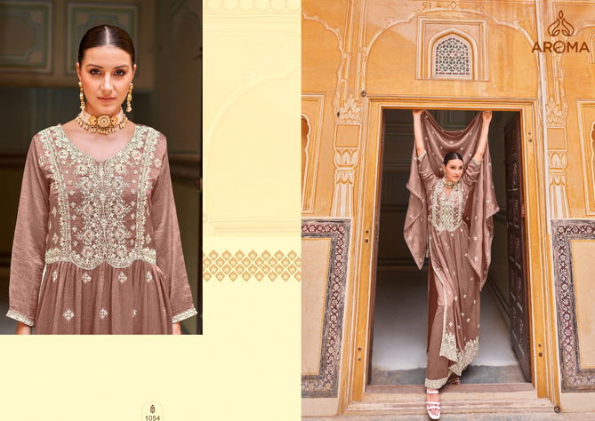 Unni By Aroma Premium Silk Embroidery Wedding Wear Readymade Suits Wholesale Shop In Surat 